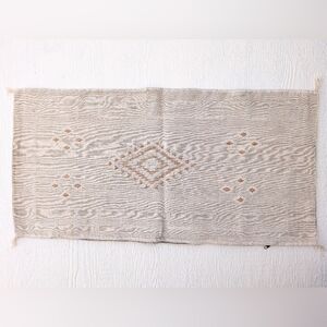 Moroccan Neutral Cactus Silk Lumbar Pillow Cover 39x20 Handwoven Boho Cushion